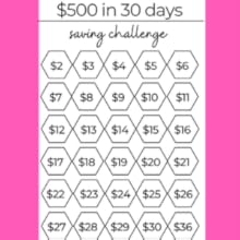 30 Day Saving Challenge: Book of Saving Challenges | $250