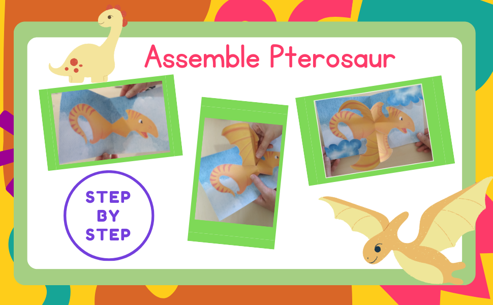 DIY Dinosaurs PopUp Book Activity Book for Kids ages 7 and up Make