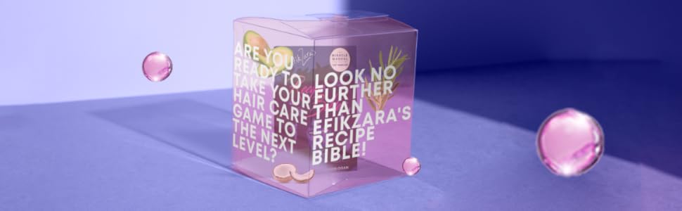 Beautiful Image of the Recipe Bible in a translucent pink box, surrounded by ingredients.