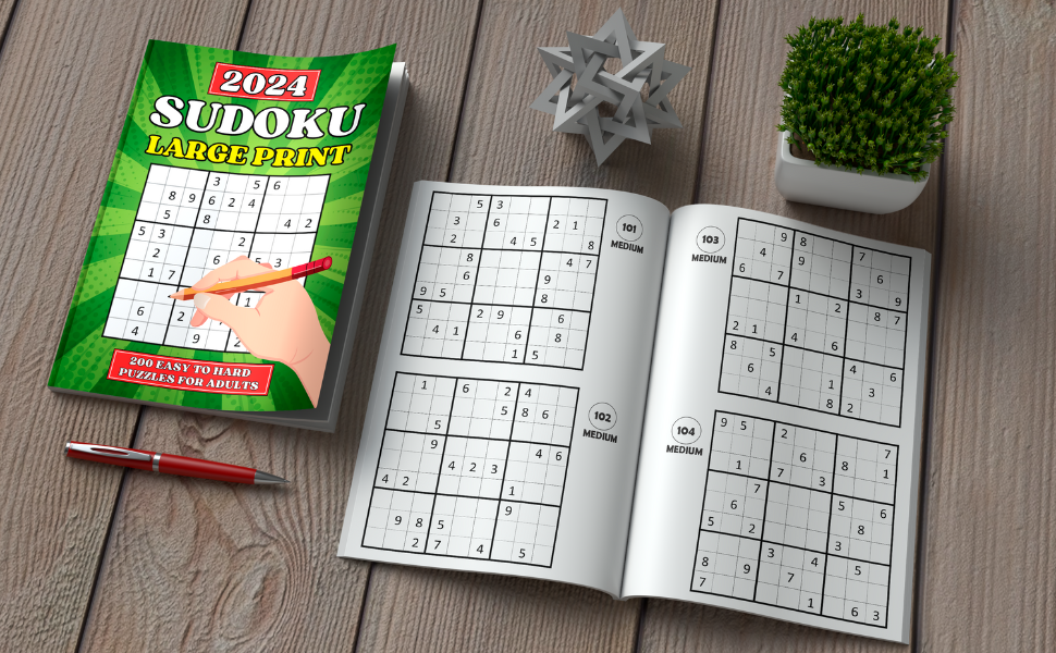Sudoku Puzzles for Adults Large Print 200 Easy to Hard Puzzles for
