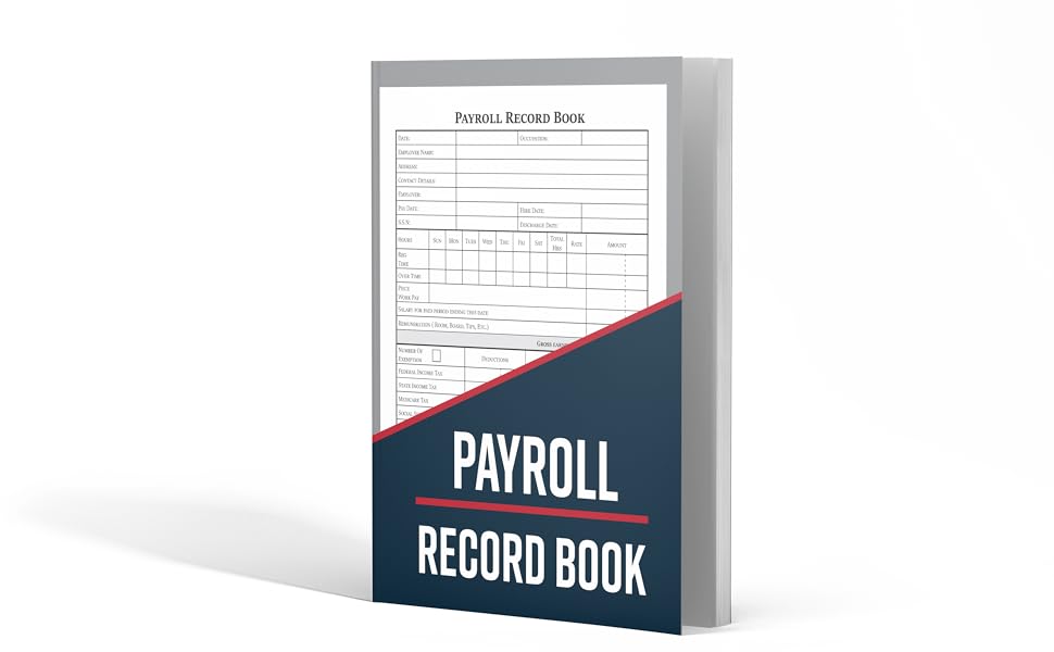 Payroll Record Book Employee Payroll Log Book For Small Businesses