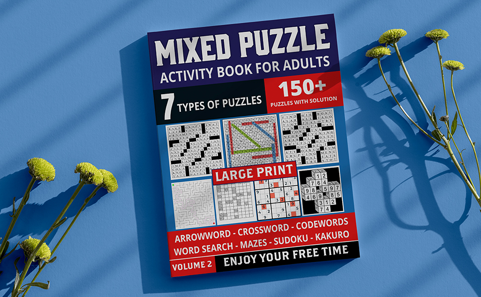 Mixed Puzzles Activity Book for Adults 150  Large Print Puzzles Mixed Puzzles Activity Book for Adults 150  Large Print Puzzles