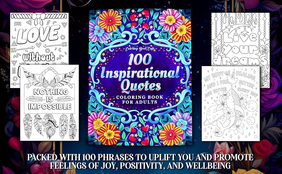 Inspirational Qoutes coloring, adult coloring books, Inspirational Qoutes coloring book