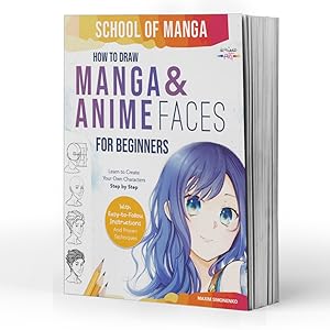 paperback book schoof of manga how to draw manga and anime faces step by step
