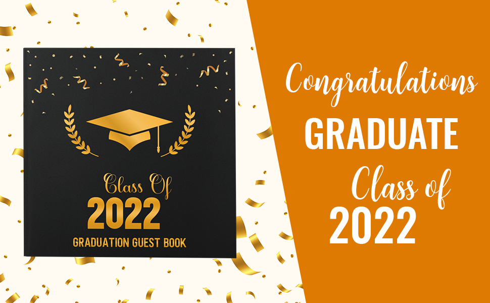 Class Of 2022 Graduation Guest Book Modern Graduation Sign