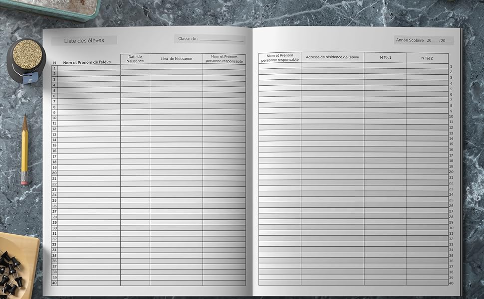 Page De Garde Registre D'appel Amazon.fr - Registre d'Appel Enseignant: Registre Appel journalier pour
