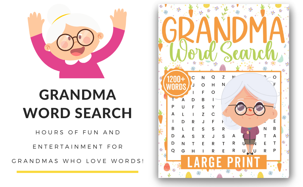 Grandma Word Search 80 Large Print Word Search Puzzles for Seniors
