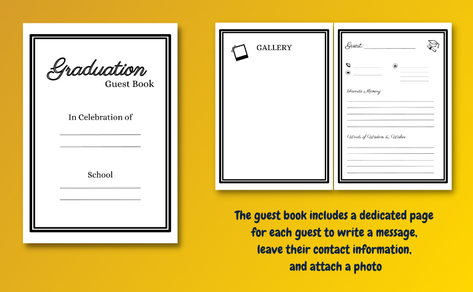 Graduation Guest Book Graduation Party Sign in Book for