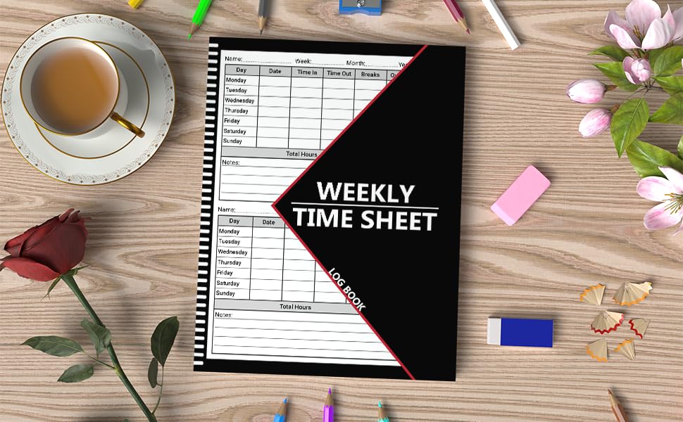 Weekly Time Sheet Log Book A Simple Undated Employee time