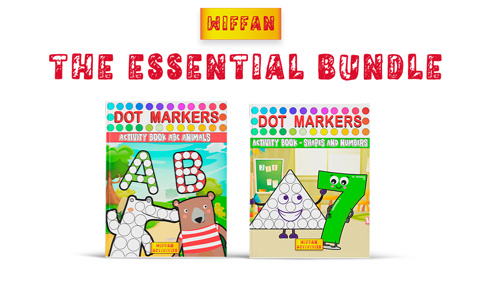 The Essential Dot Markers Activity Book 2 BOOKS IN 1 ABC Animals