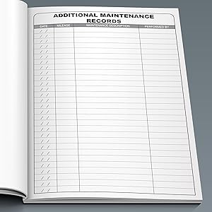 Additional maintenance records, logbook, journal