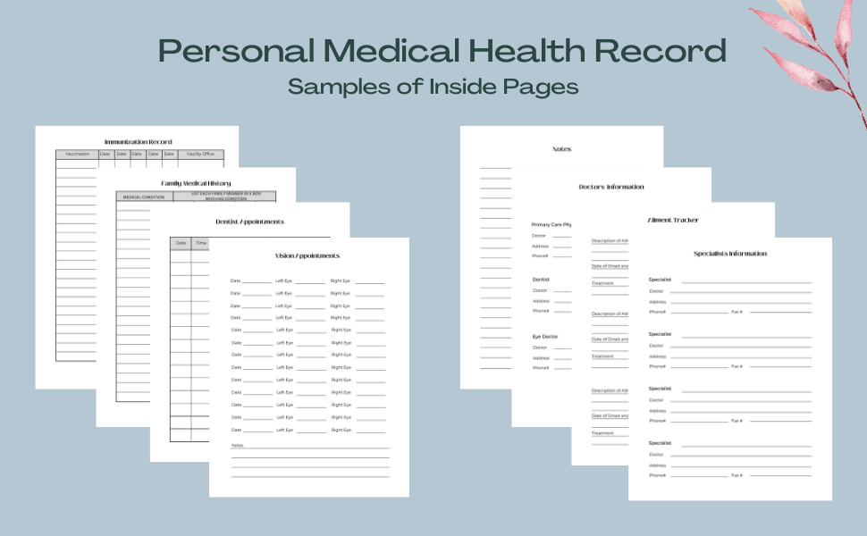 Medical Record Log Book A Health Record Keeper and Journal Medical