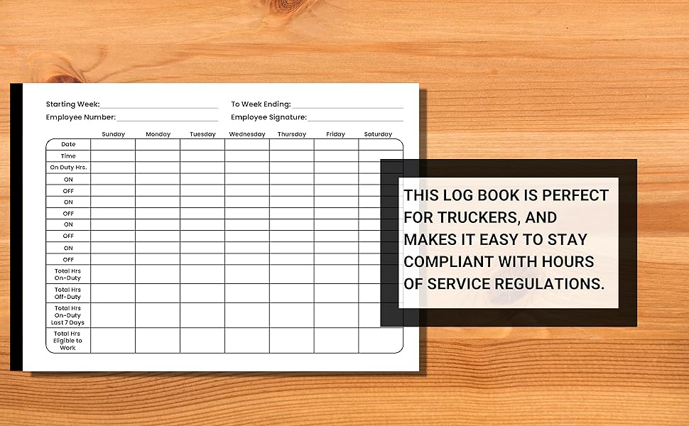 Driver Exemption Log Book Driver's Daily Log Book Notebook For