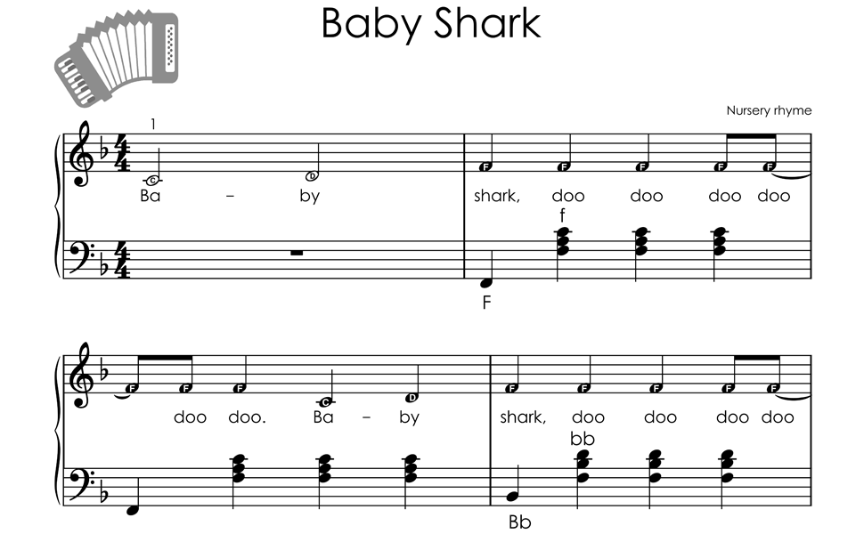 First 100 Songs to Play on Accordion I Songbook for Beginners Easy