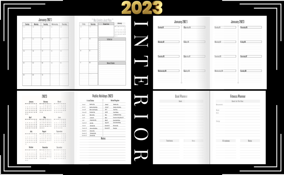 2023 Planner with Quotes, Ultimate Planner, Weekly & Monthly "Trust