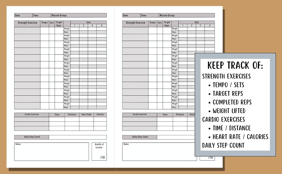 Gym Log Book Weight training log book for men and women Amazon.co.uk