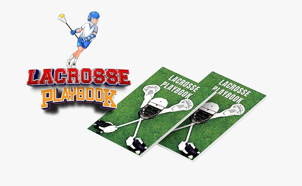 Lacrosse Playbook Notebook with blank field diagrams to draw game