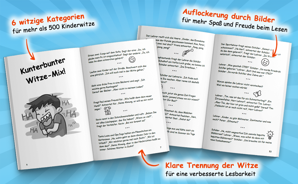 Das große Witzebuch für Kinder: Über 500 lustige Kinderwitze und ...