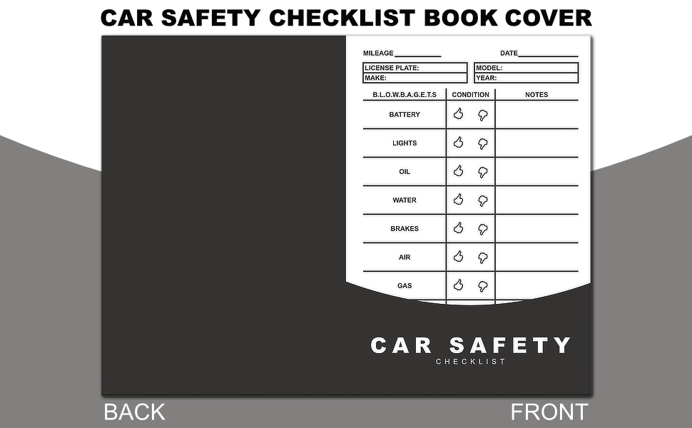car safety checklist front and back cover