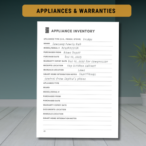 Appliances & Warranties records