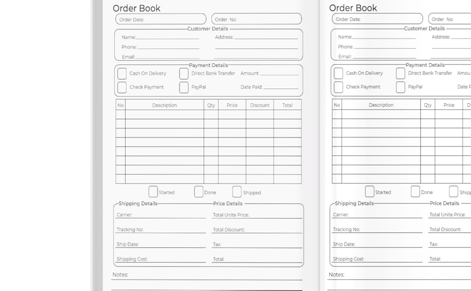 Order Book For Small Businesses Daily Sales & Purschases Log Amazon
