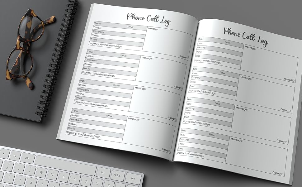 Phone Call Log Book Phone Call & Voicemail Recording