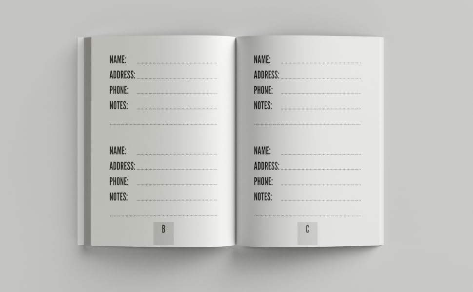 Large Print Address Book For Seniors 110 Pages sized 8.5 x 11 Aesthetic, Simple