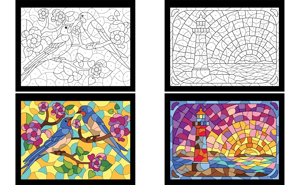 view on colour 24 アートブック　ビューオンカラー Amazon.com: 100 Color By Number Spring Summer Autumn Winter