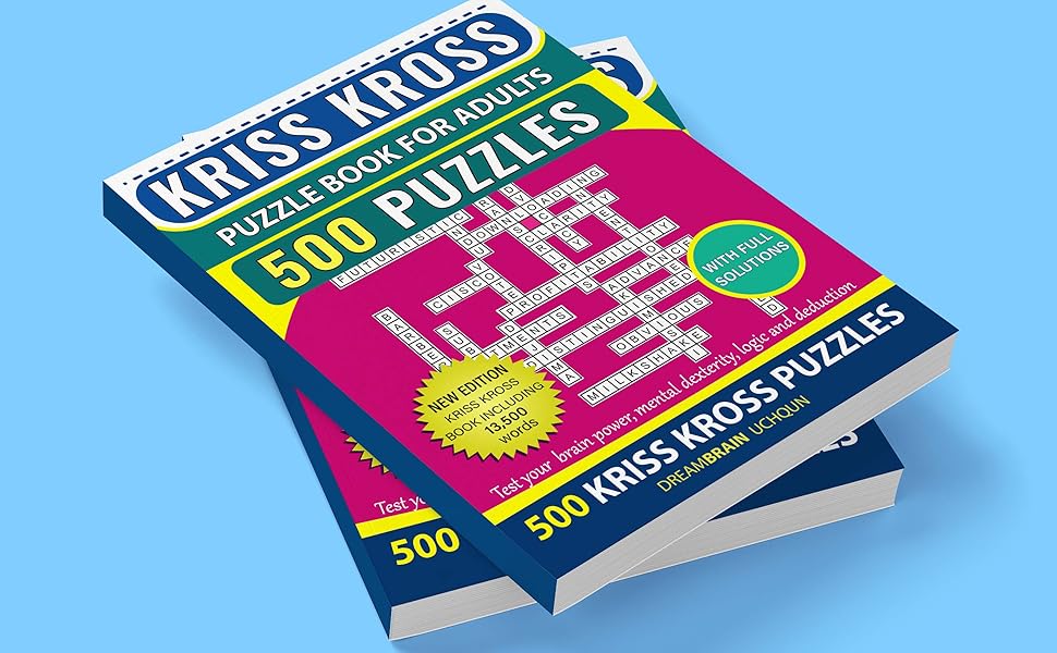 Kriss Kross Puzzle Book For Adults 500 Puzzles with full solutions