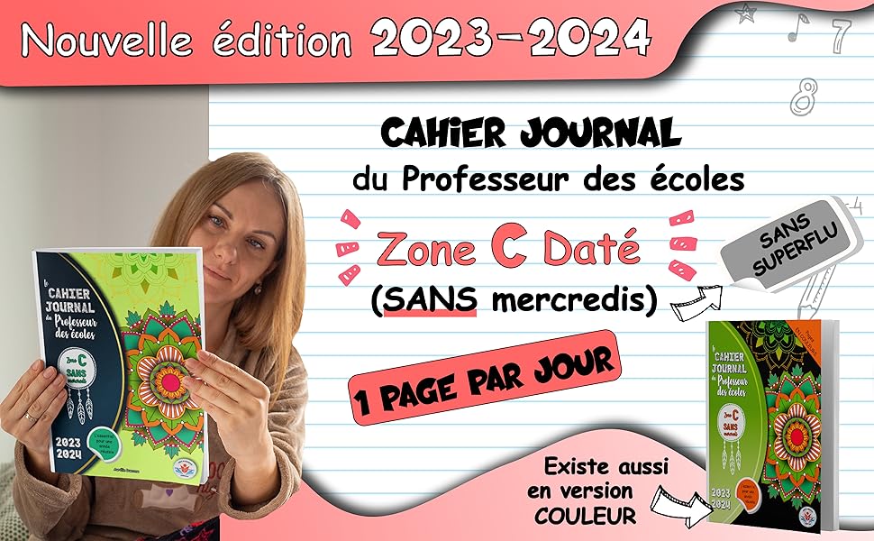 Page De Garde Cahier Journal Professeur Des écoles Amazon.fr - Cahier Journal Professeur Des Ecoles Zone C: Outil 4 en 1