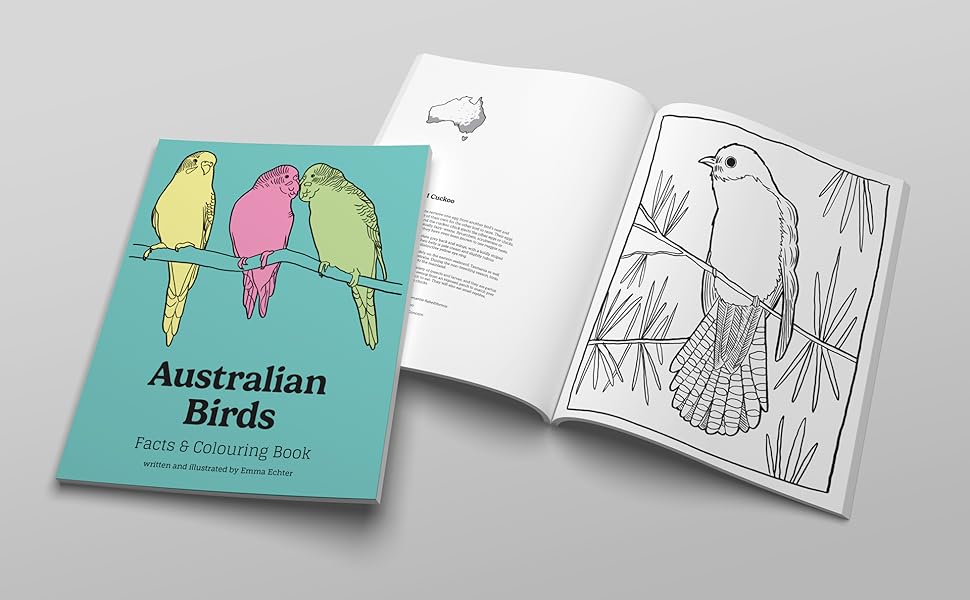 Australian Birds Facts and Colouring Book (Educational Colouring Books