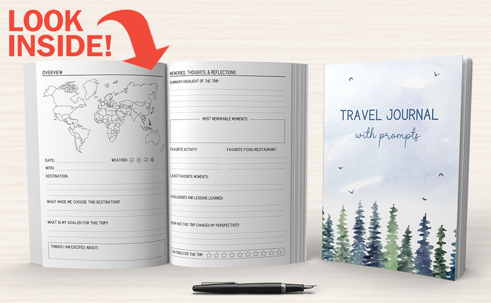 Travel Journal with Prompts Travel Keepsake Journal with Prompts to