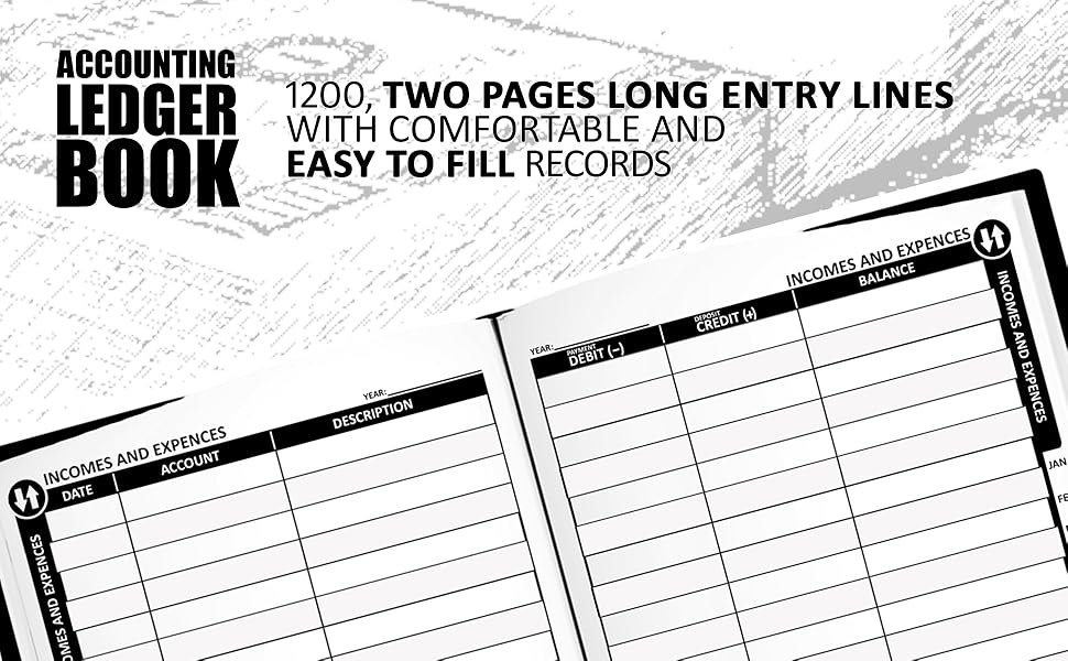 Accounting Ledger Book and Expense Log Book For