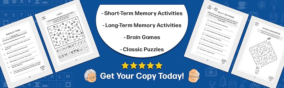 Memory Activity Book for Seniors in Large Print: An Easy Puzzle Book ...