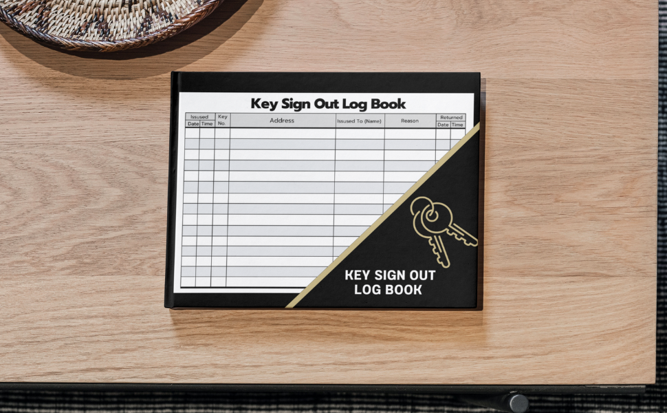 Key Sign Out Log Book Key Control Log Book Register Sheets