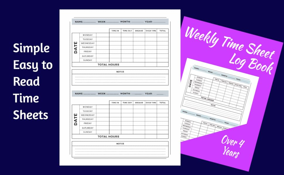 amazon-com-weekly-time-sheet-log-book-pink-colbert-l-books