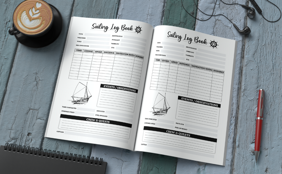 Sailing Log Book A Boater's Tracker Journal for Boat Maintenance and