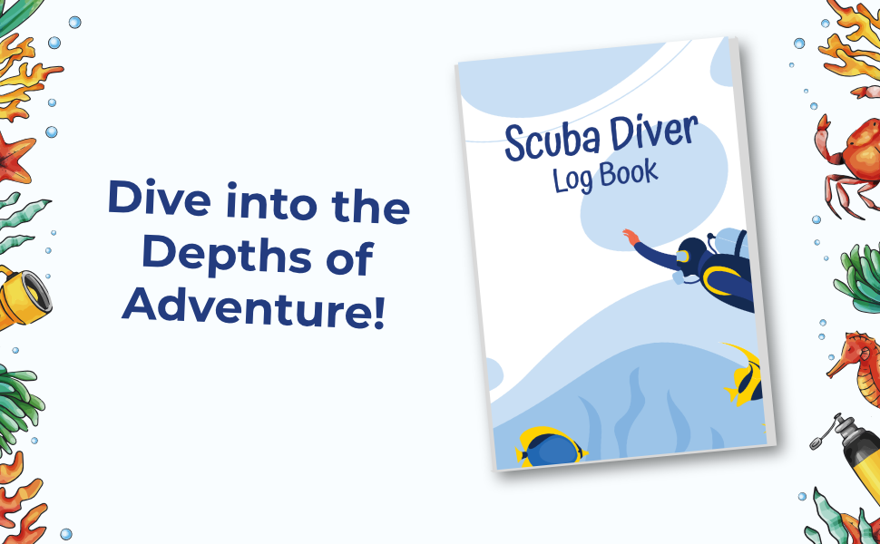 Scuba Diver Log Book Track & Record 150 Dives Gifts for Scuba Divers