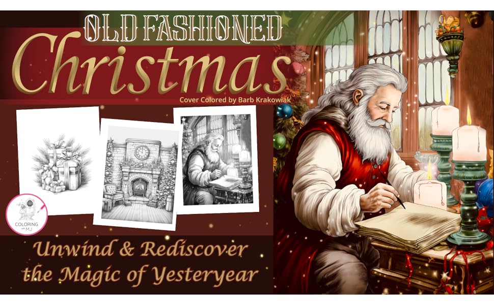 Amazon.com: Old Fashioned Christmas Coloring Book: 50