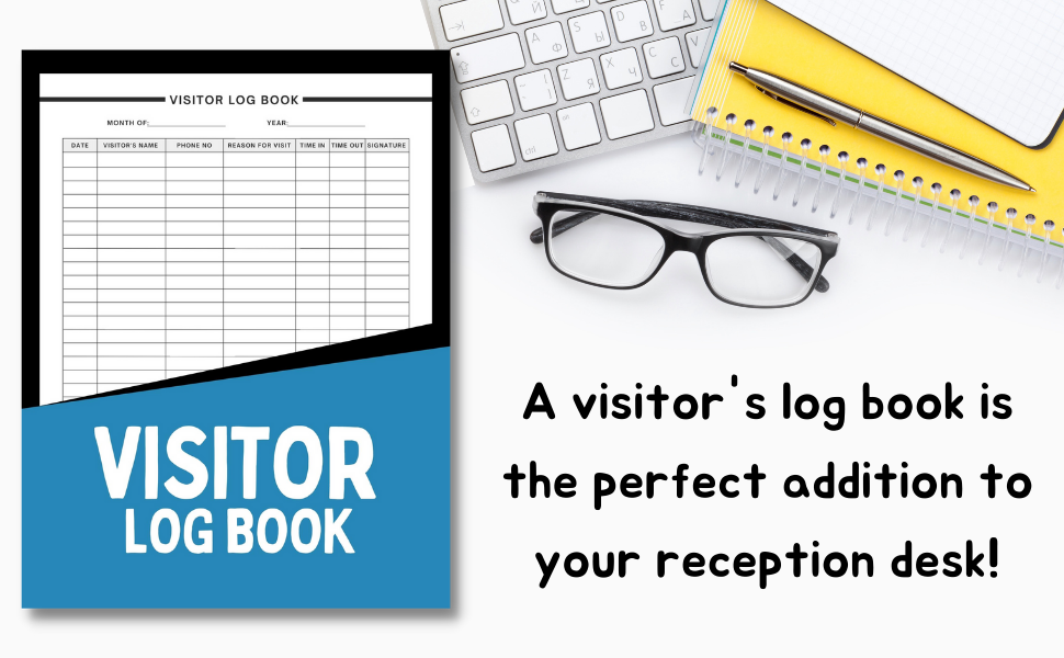 Visitor Log Book Visitors SignIn And Out Logbook For Business