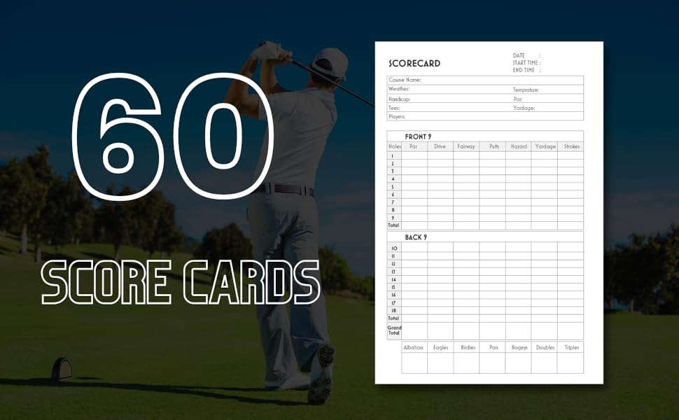 Golf Diary 2023 Weekly and Monthly Planner with 60 Golf Scorecards
