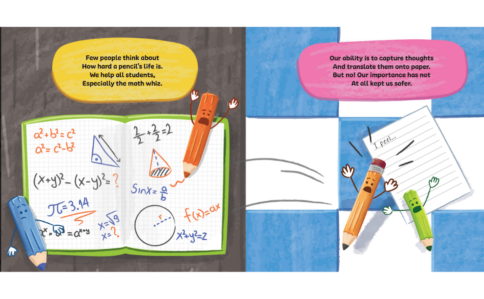 Pencils on Strike A Funny, Rhyming, Read Aloud Kid's Book For