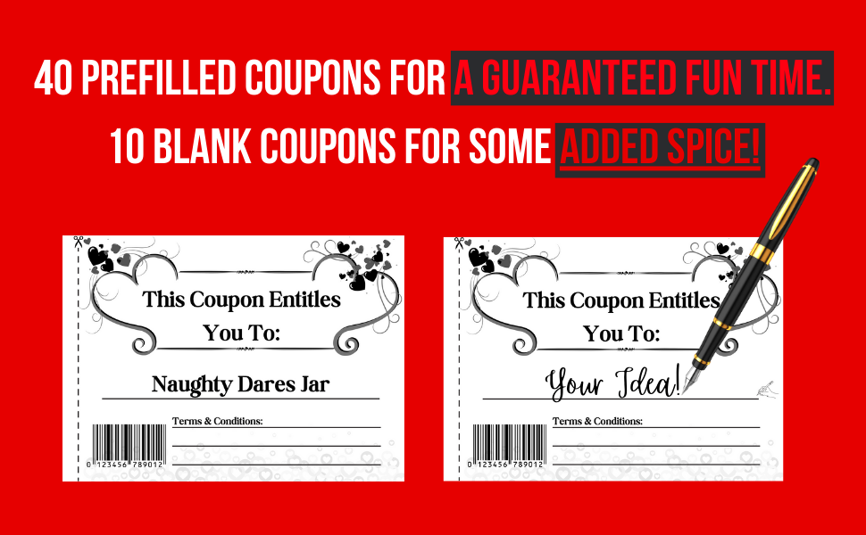 Love Coupon Book for Him 50 Premium Love Coupons for Him, Husband or