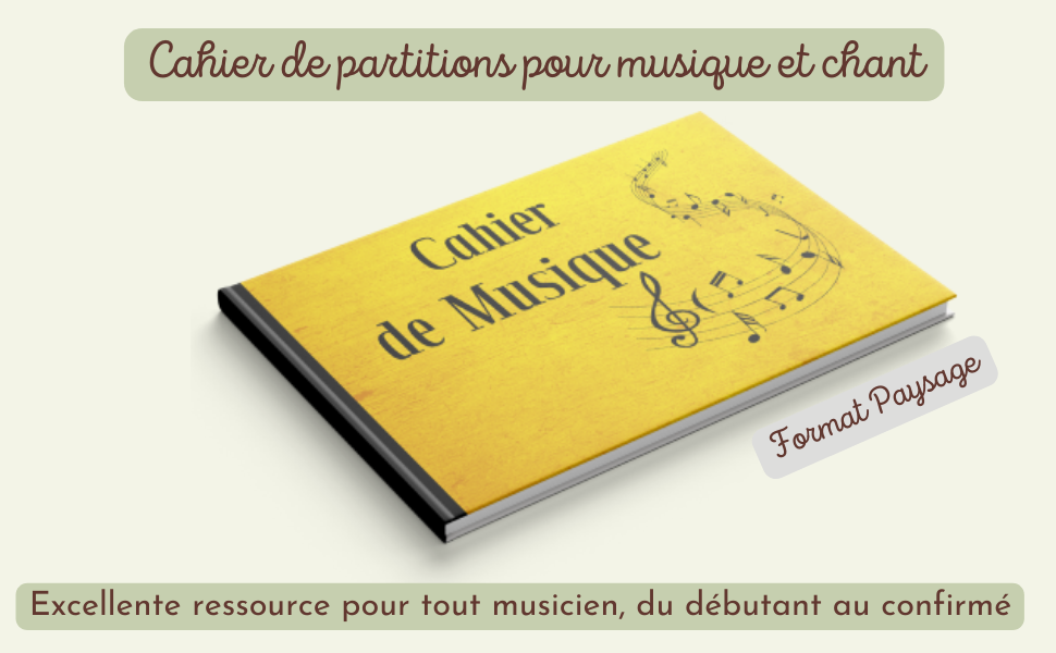 Pages De Garde Cahier De Musique Cahier de Musique: Cahier de partitions avec papier manuscrit | Carnet
