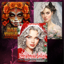Christmas Wedding Day of The Dead Coloring Book For Women