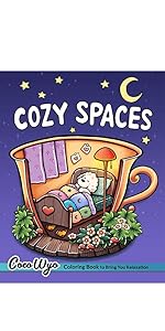 Cozy Spaces Coloring Book