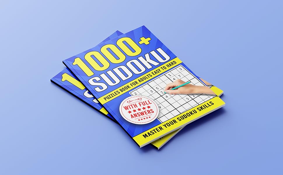 1000+ Sudoku Puzzle Book for Adults Easy to Hard Master Your Sudoku Skills With More Than 1000