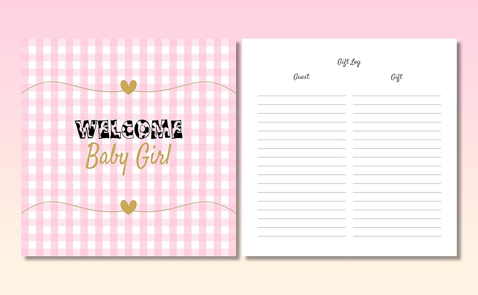 Page Welcome Baby Girl & Gift Log