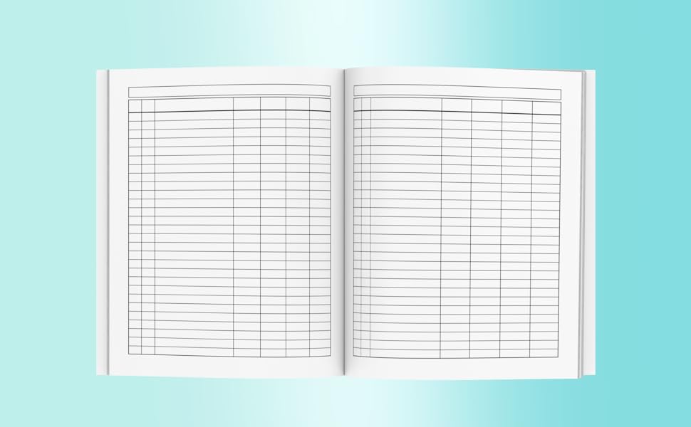 7 Column Log Book Customizable Small Log Book to Track and Expense, Debit and Credit