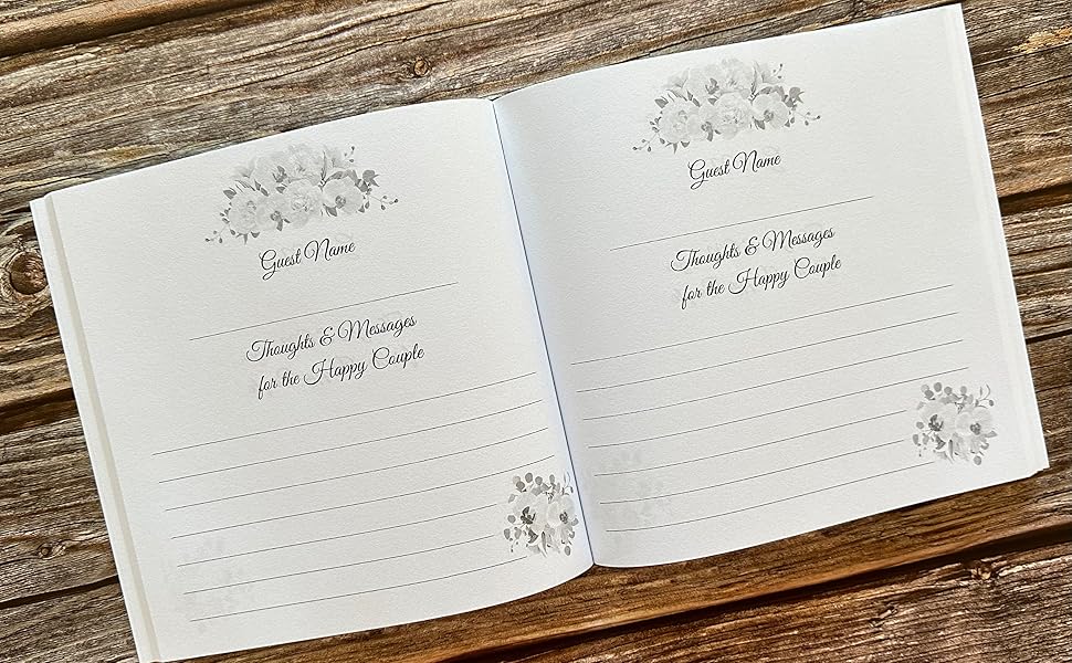 60th Anniversary Guest Book Flowers & Bird Design 60th Anniversary